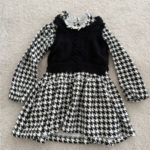 Kids Black & White Dress